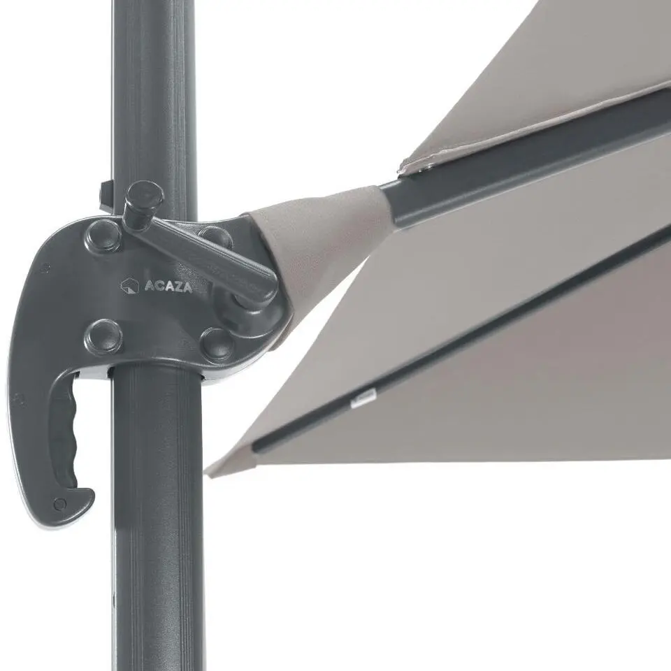 Kantelbare Zweefparasol 250x250 cm -Sterke Zweef Parasol, Licht Grijs