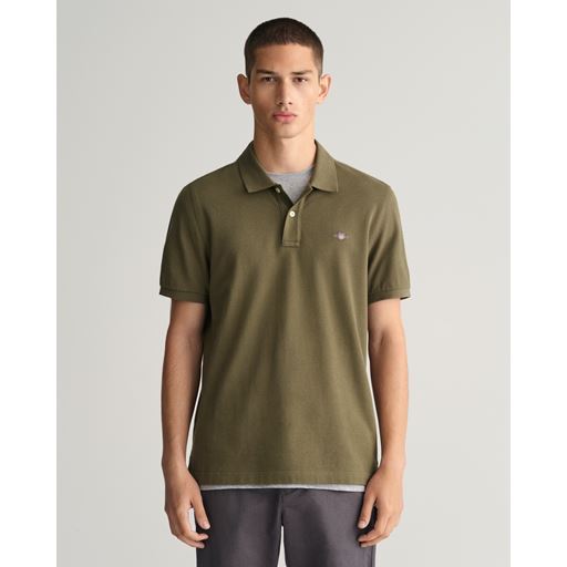 GANT Shield Piqué Polo T-shirt, Juniper Green, XL