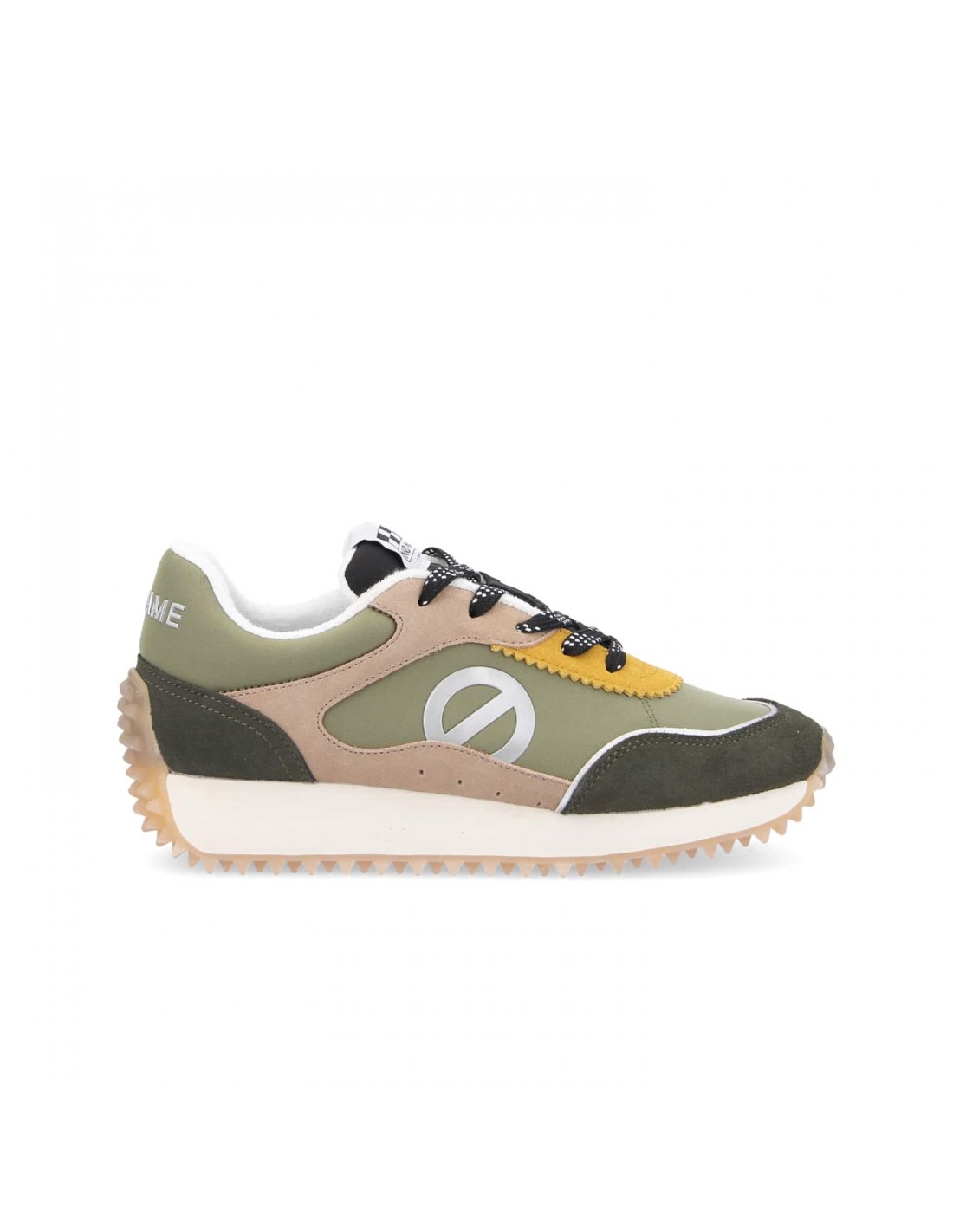 no name Baskets de ville femme punky jogger vert jaune