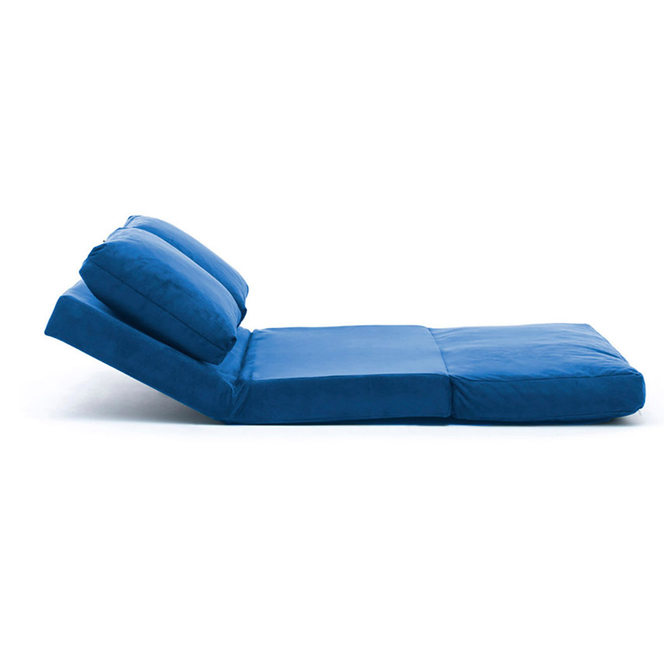 Homitis Banquette Convertible 2 places Taida bleue - 120x68x26 cm