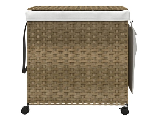 VIDAXL - Panier à linge avec roulettes 60x35x60,5 cm résine tressée