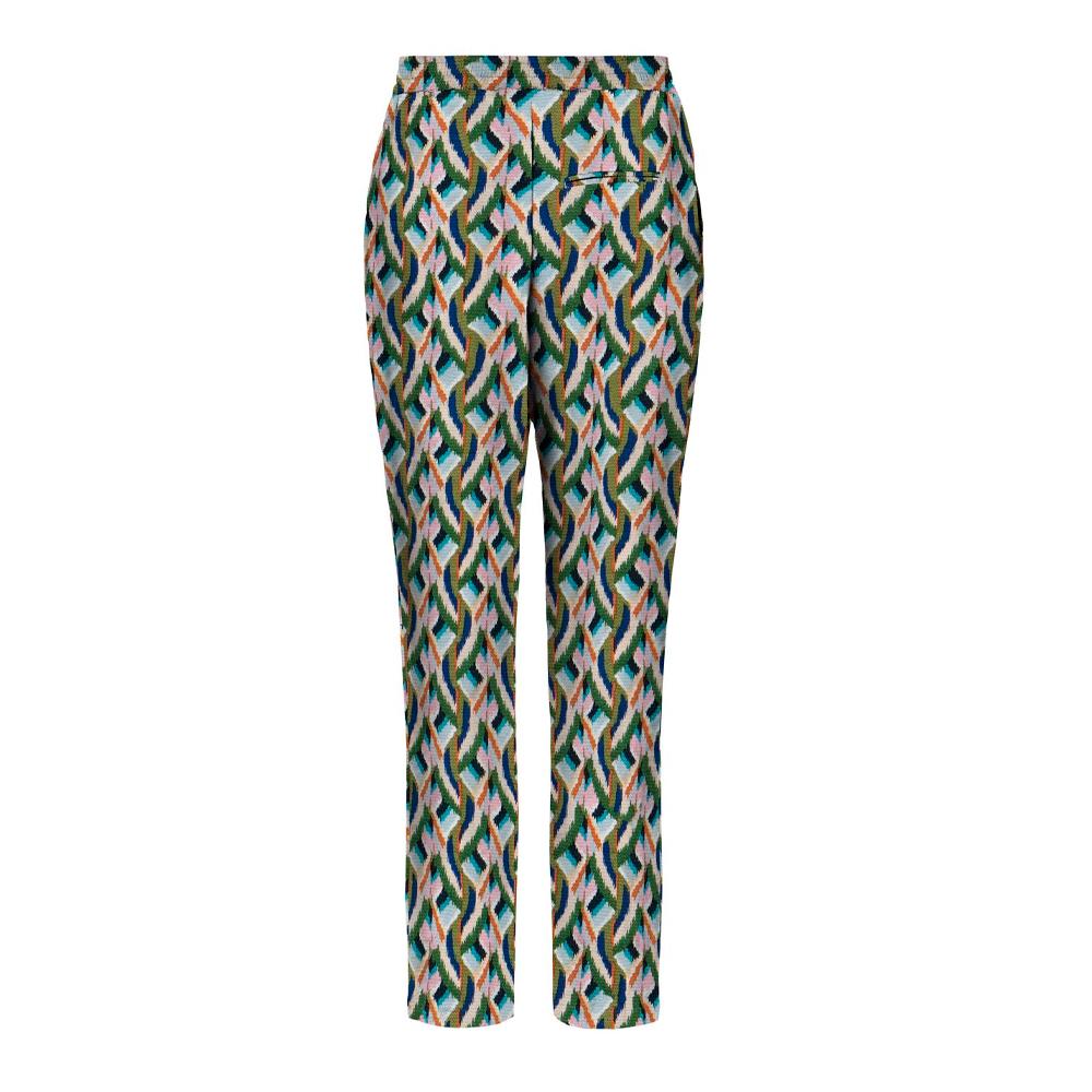 Only Pantalon Vert/Bleu à Motifs Femme Only