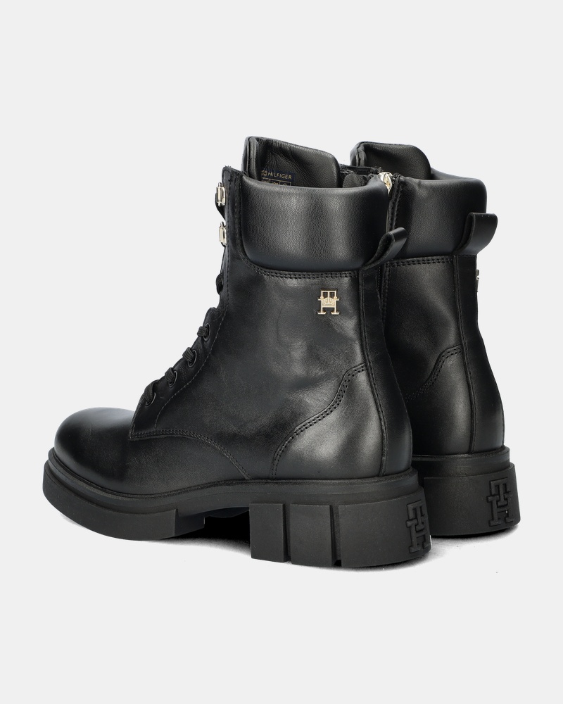 Tommy Hilfiger Sport Lace-up Biker Bikerboots  - zwart