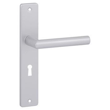 Karwei deurkruk set Greece recht schild sleutelgat 56 mm ANOX aluminium mat