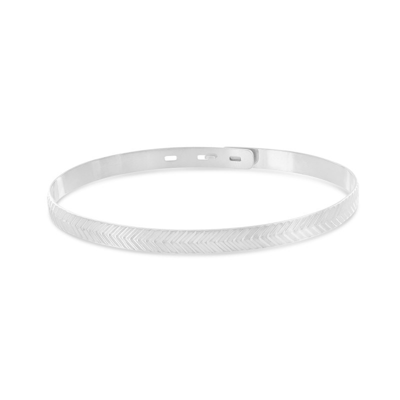 Jonc argent 925 Chevron