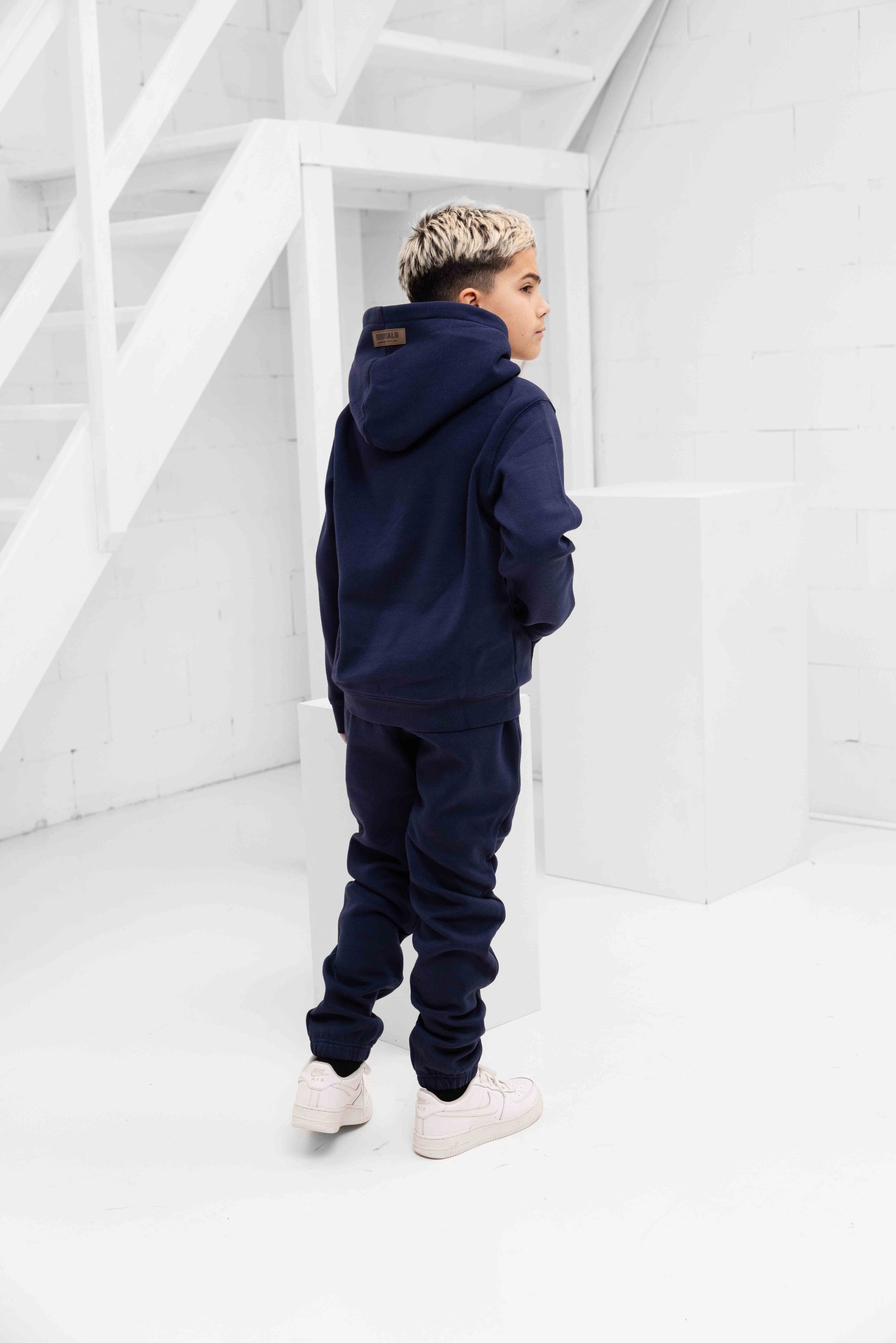Cou7ure Essentials Basic Curve Trainingspak Kids Donkerblauw