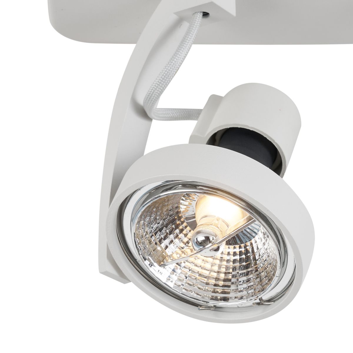 Design plafondspot wit GU10 70mm 2-lichts draai- en kantelbaar - Vo