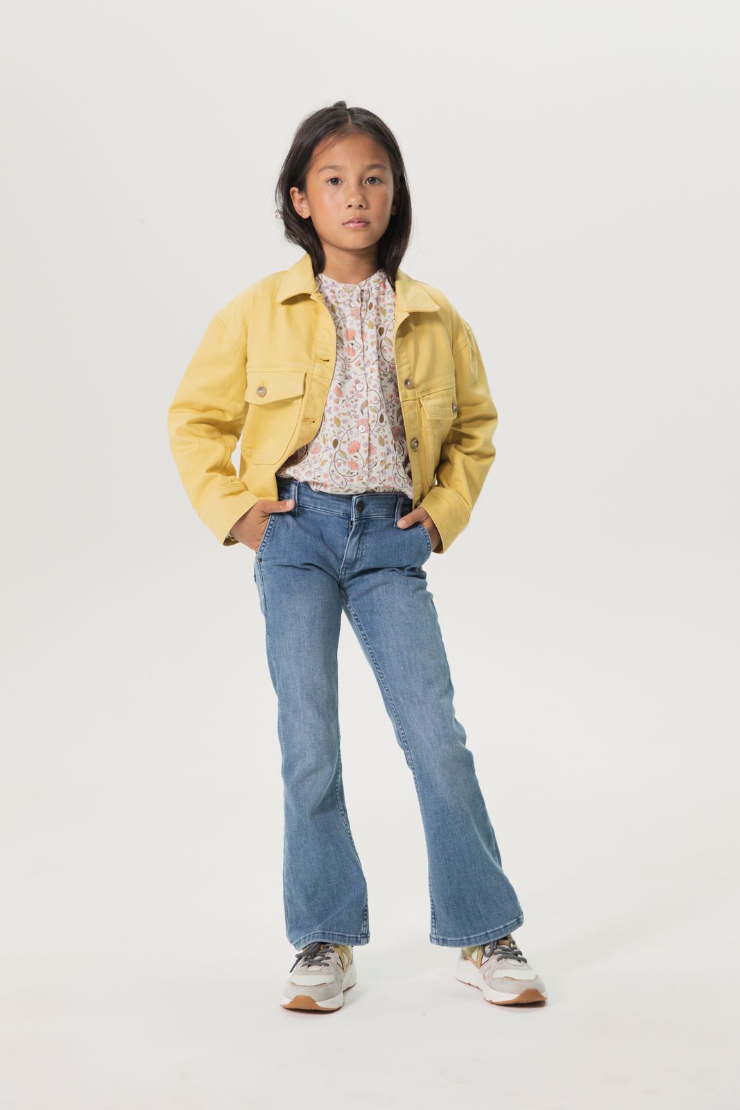 Blauwe flared jeans