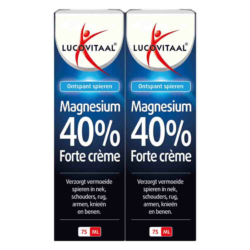 2x Lucovitaal Magnesium 40% Forte Crème75 ml