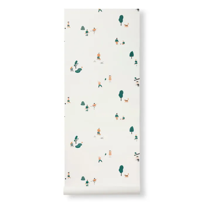 Ferm Living Kids Papier peint The Park | Blanc cassé