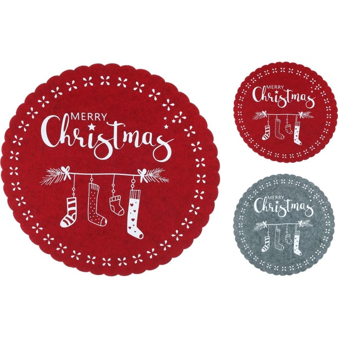 Platzset - Merry Christmas - Ø ca. 35 cm - 1 Stück