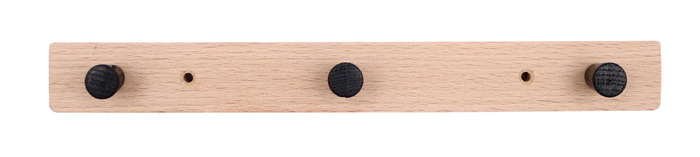 Knagerække bøg/sort 28 cm