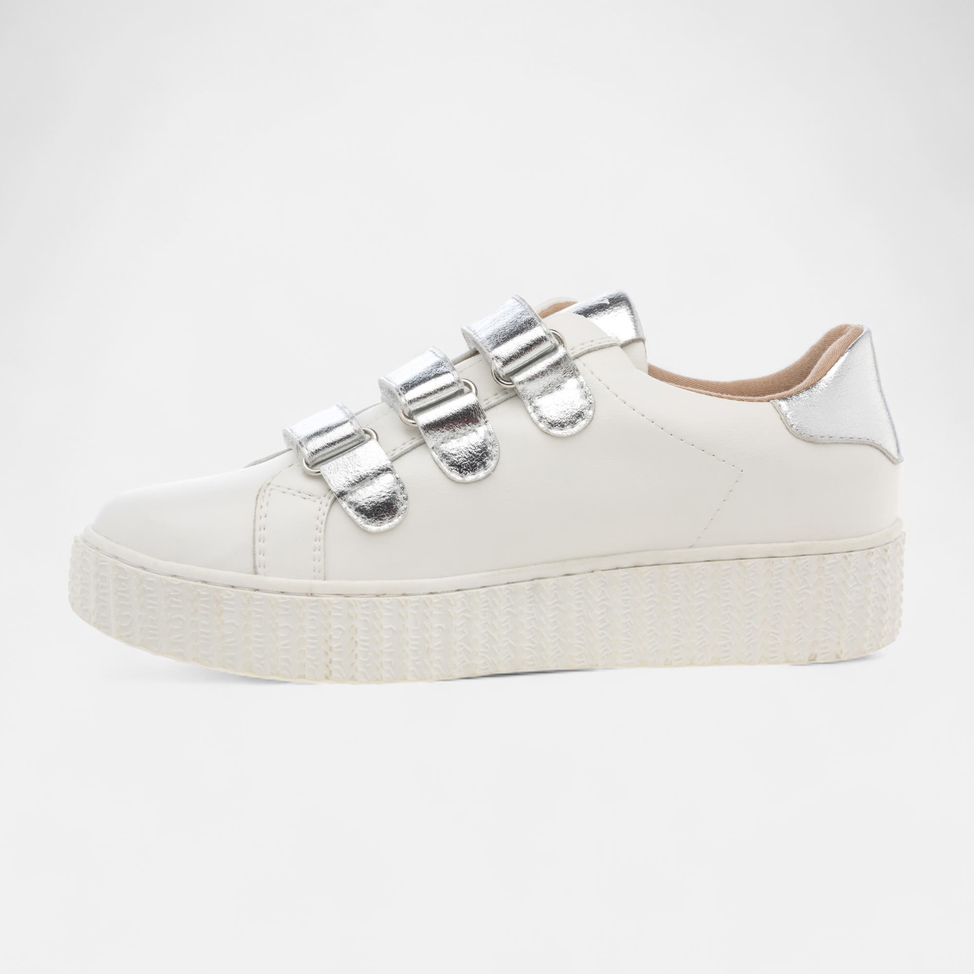 Baskets basses Femme argent