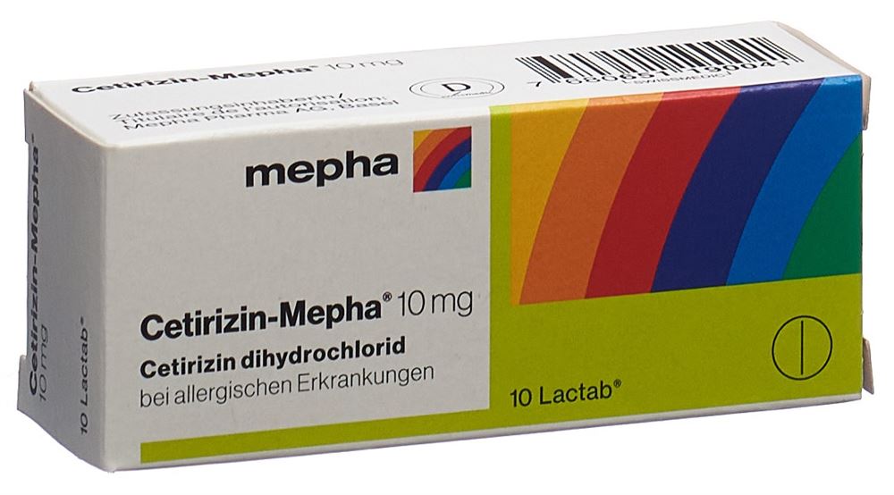 CETIRIZINE Mepha Lactab 10 mg Blist 10 Stk