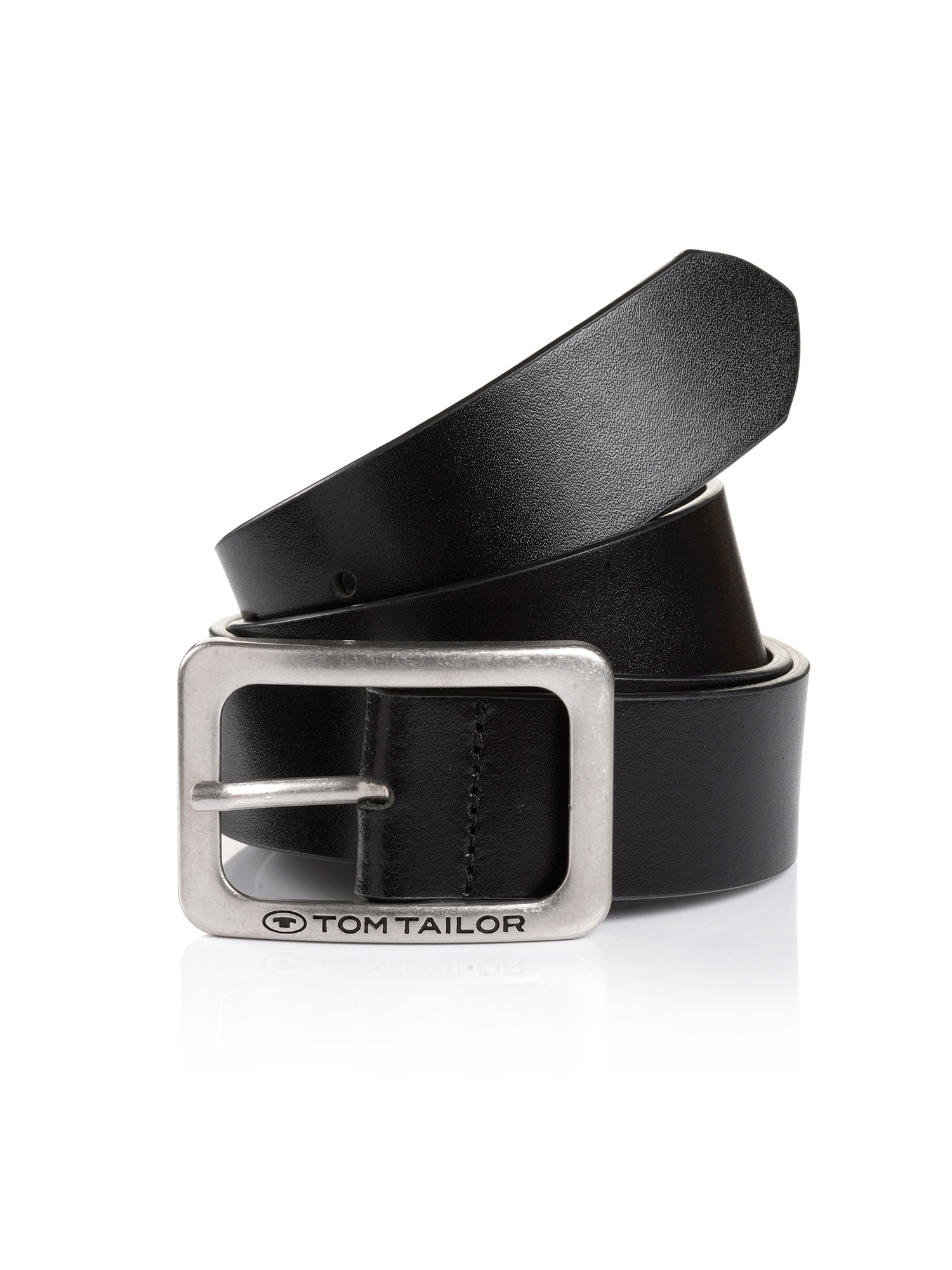 TOM TAILOR Ledergürtel »TTEVE«, 4 cm breiter Damen Ledergürtel, kalssiches Must-Have