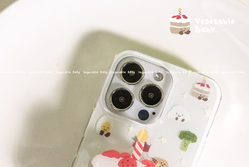 Voor het geval dat - Voedsel Smiley Face Telefoonhoesje / Fruit Print Telefoonstandaard - Iphone 15 Pro Max / Iphone 15 Pro / Iphone 15 / iphone 14 Pro Max / Iphone 14 Pro / Iphone 14 / iphone 13 Pro Max / Iphone 13 Pro / Iphone 13 / iphone 12 Pro Ma