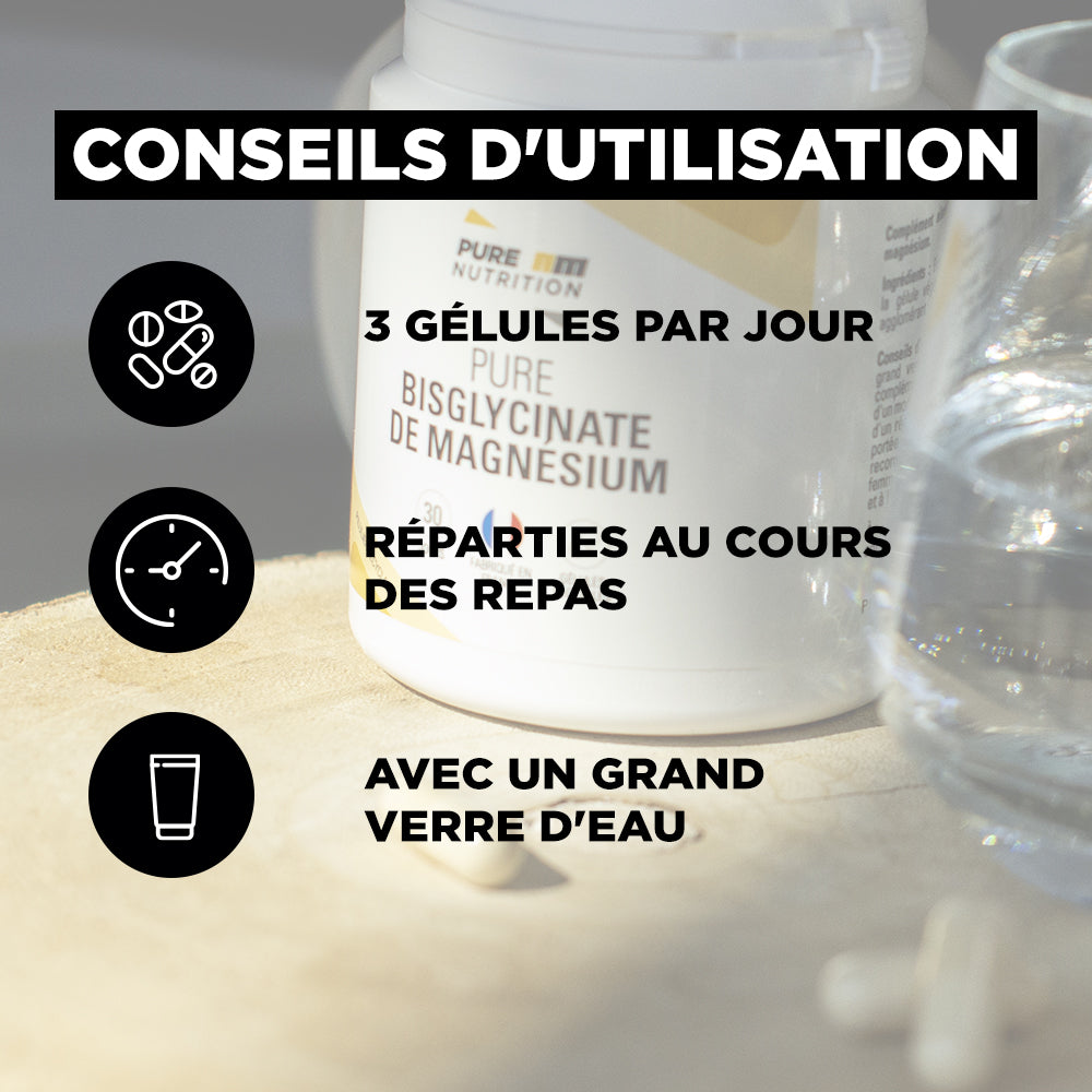 PURE AM NUTRITION PURE Bisglycinate de magnésium