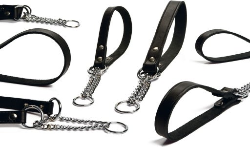 Beeztees wurghalsband met ketting 55cm x 25mm zwart