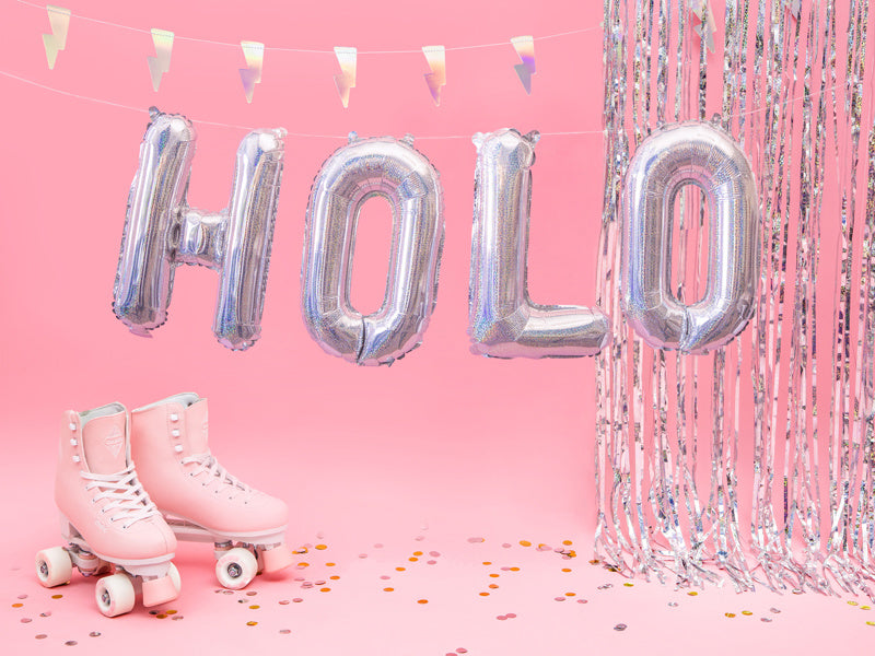 Folie Ballon Letter O Holografisch Leeg 35cm