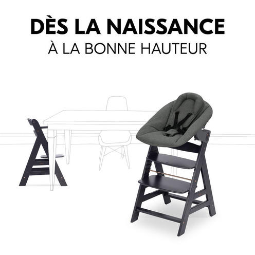 Chaise haute Alpha Newborn Set plus - Gris foncé - HAUCK