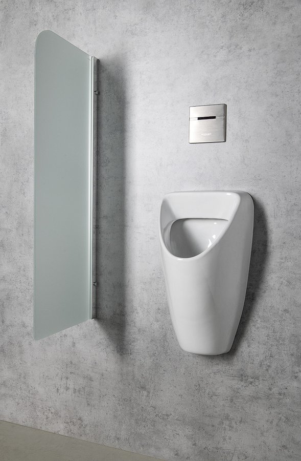 Bruckner Schwarn urinoirset wit met drukknop, drukplaat of automatische spoeling