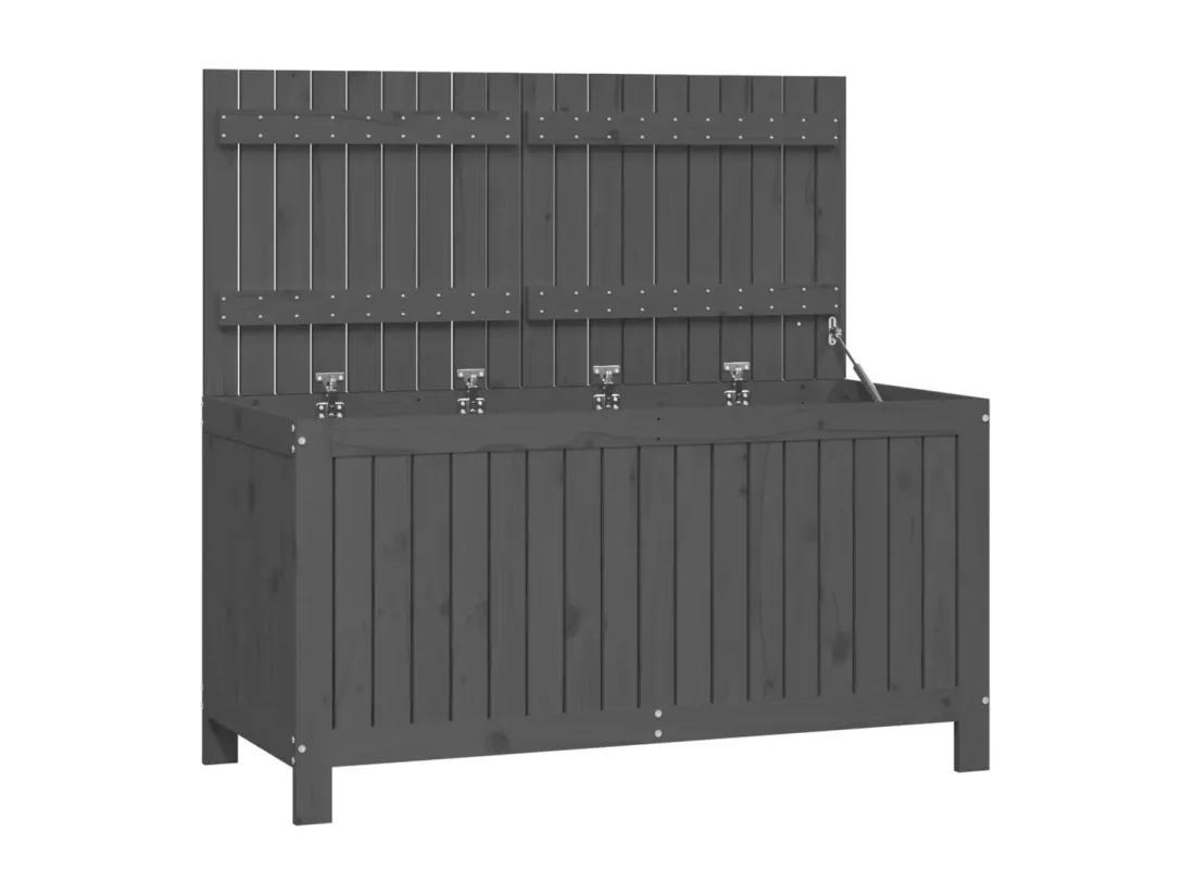 Boîte de rangement de jardin Gris 121x55x64 cm Bois de pin