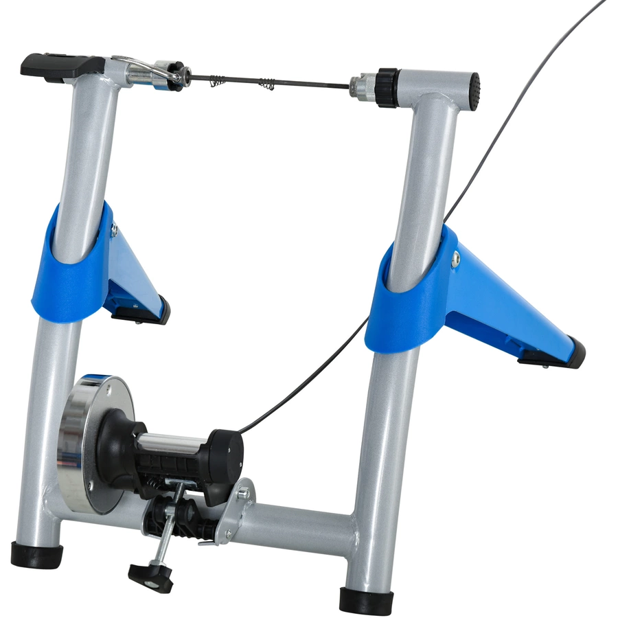 HOMCOM Fahrradtrainer mit Magnetbremse blau, silber