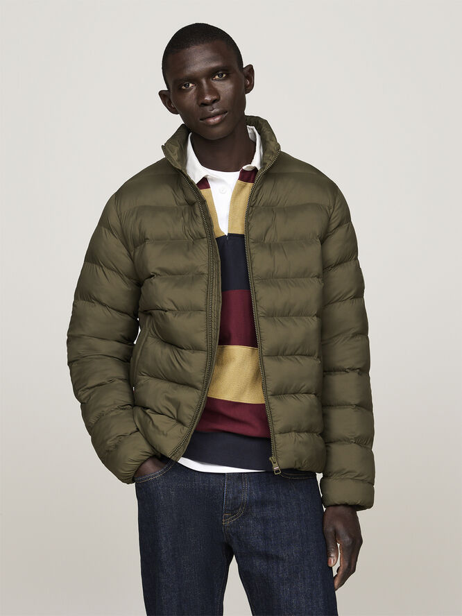 Tommy Hilfiger MID WEIGHT STAND COLLAR JACKET Army green