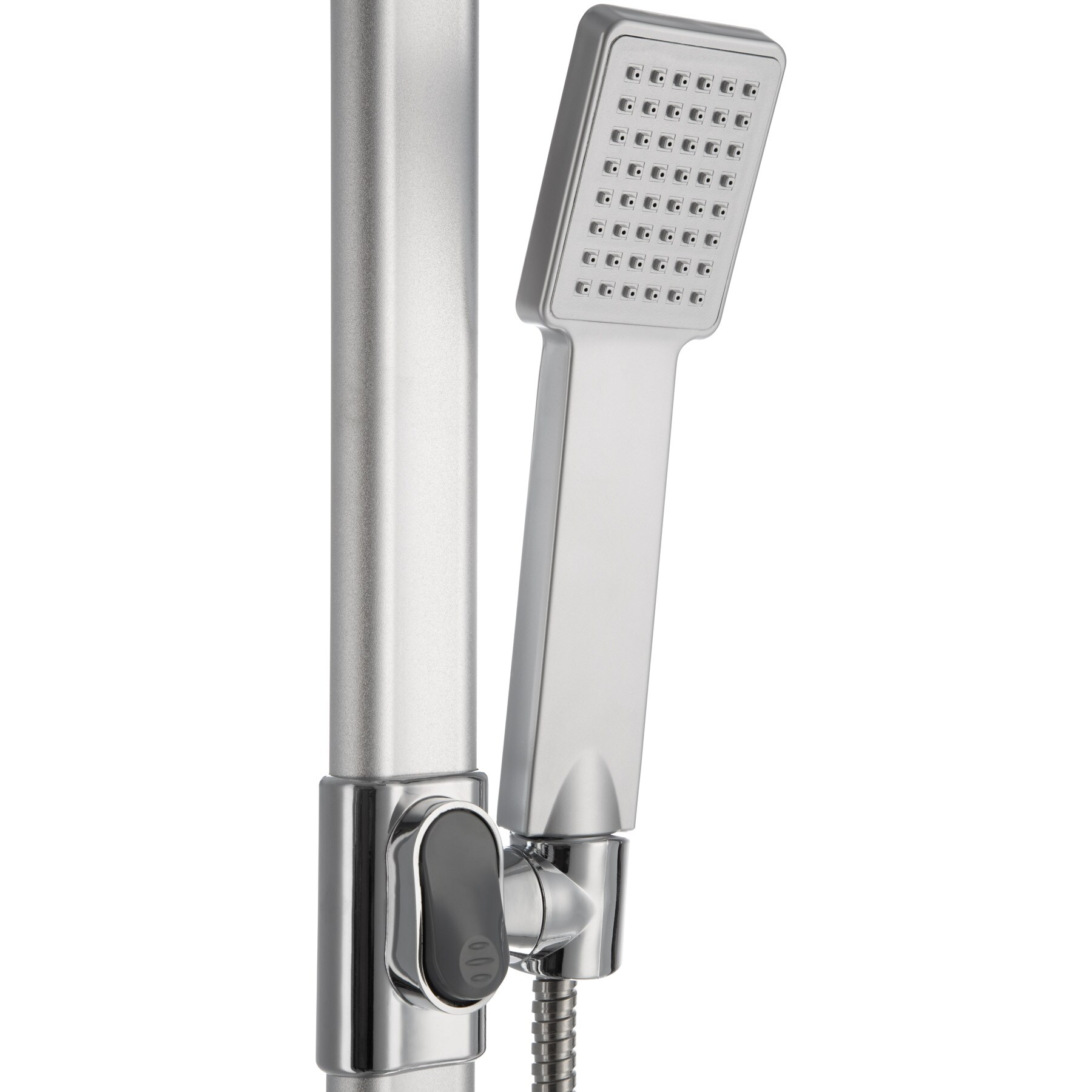 tectake® Regenduschsystem, Chrom-Optik, zusätzliche Handbrause, Antikalktechnik