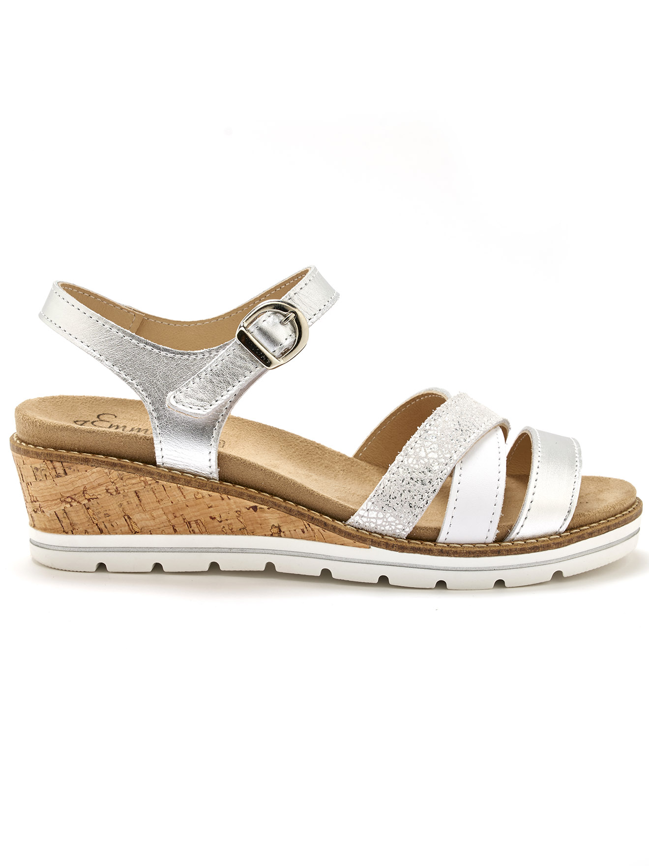 Sandales cuir compensées