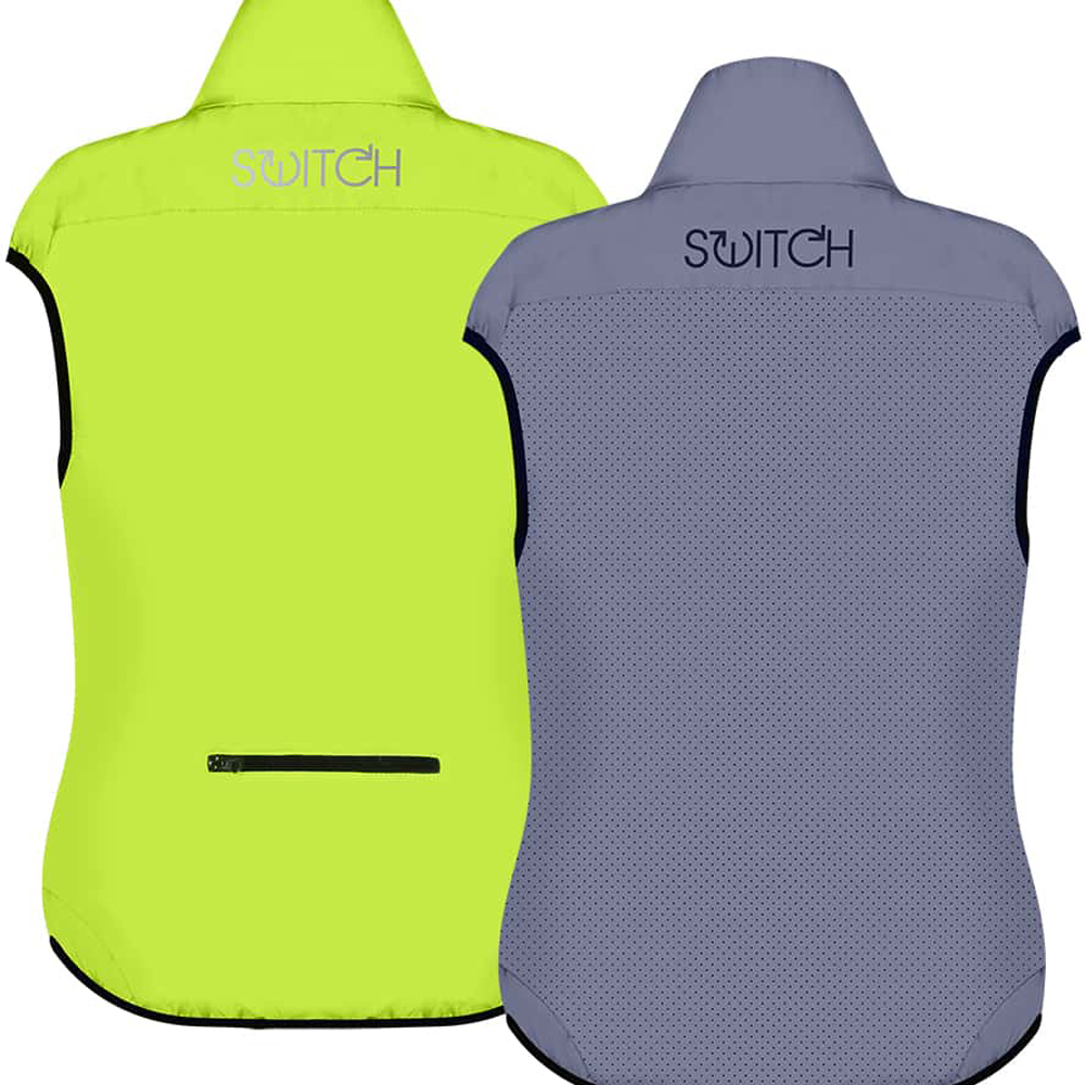 proviz - Veste réfléchissante Femme Switch - sans manches Gris / Jaune fluo