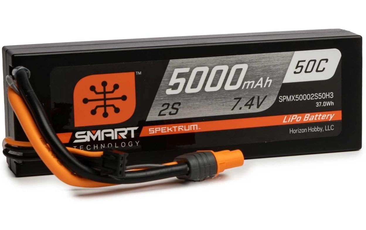 RC-Akku 5000 mAh 2S 7.4 V 50C Hardcase IC3Smart Hardcase LiPo-Akku