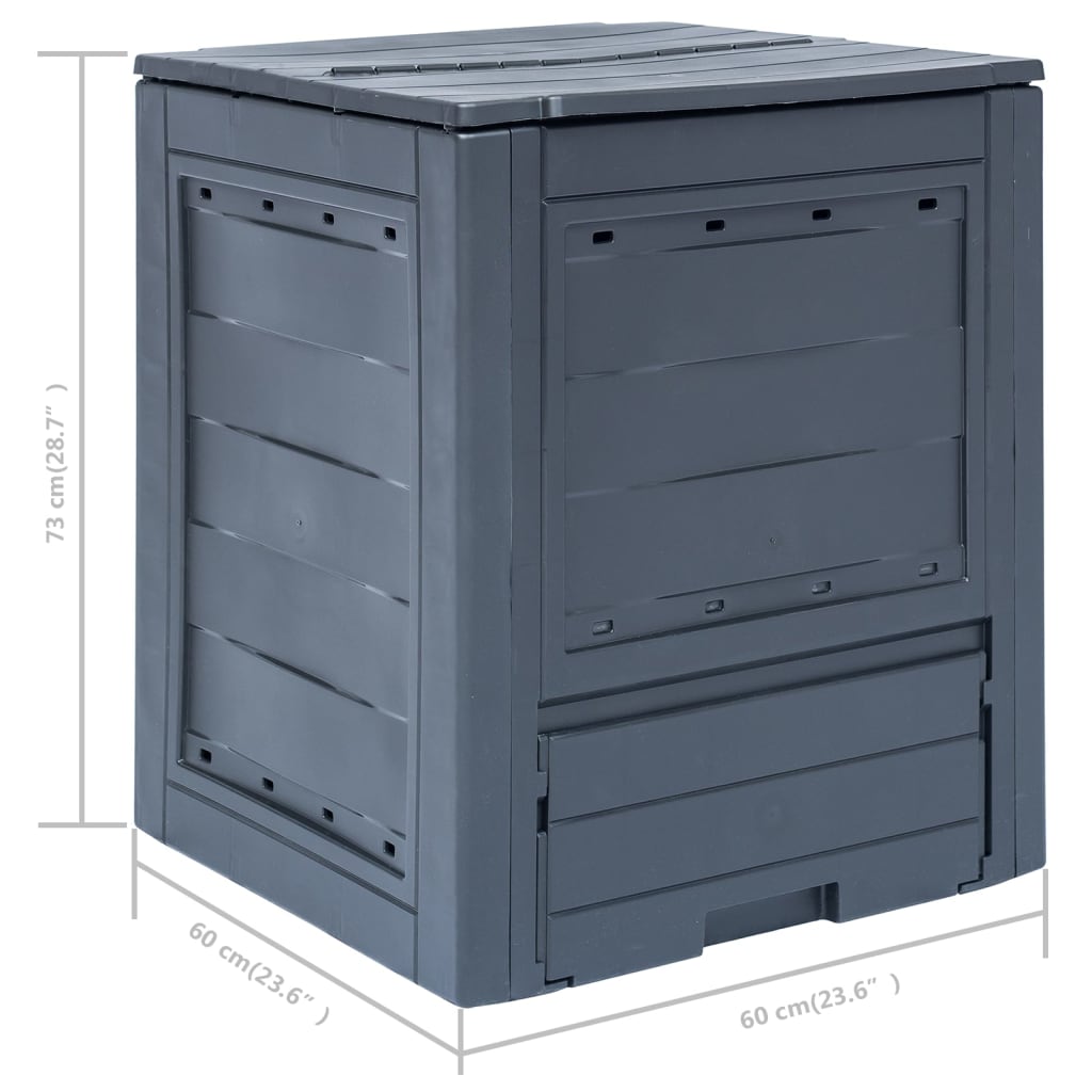 Composteurs de jardin 3 pcs gris 60x60x73 cm 780 l