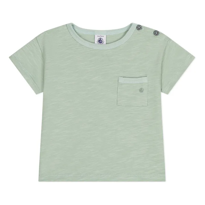 Petit Bateau T-shirt Marmiton Jersey Flammé | Sauge