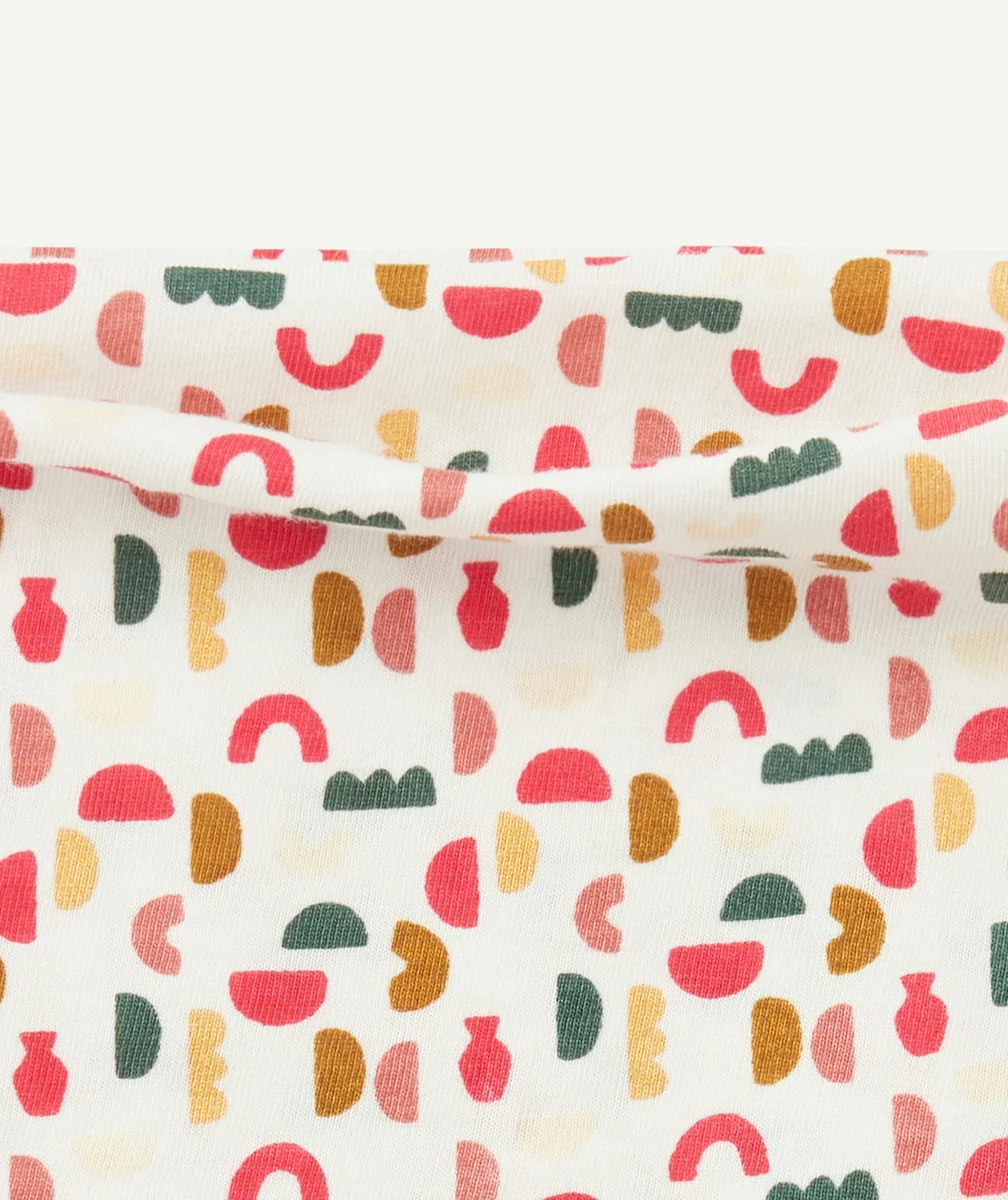 SNOOD FILLE EN COTON BIO IMPRIMÉ GÉOMÉTRIQUE COLORÉ