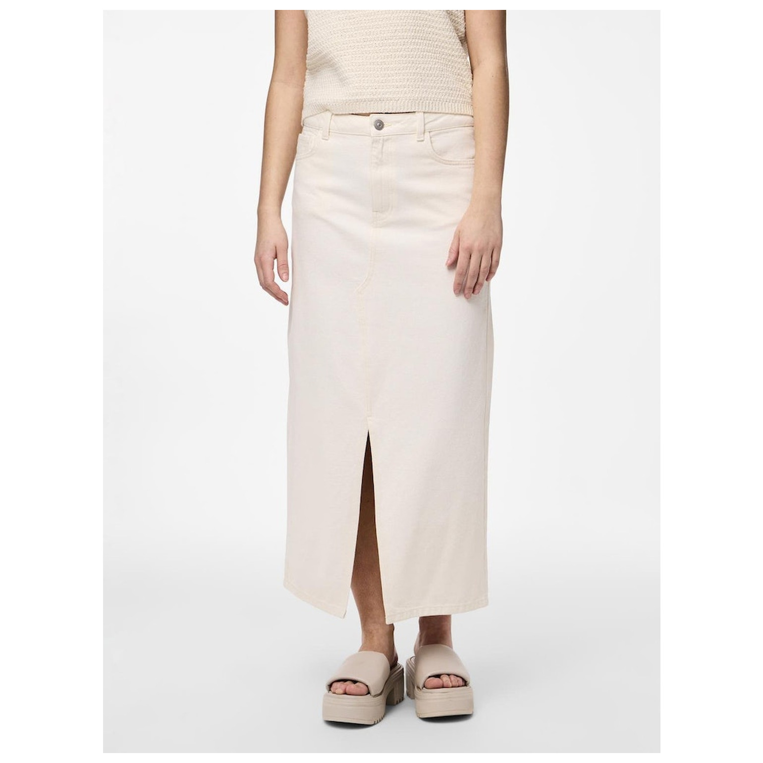 Pieces PCKENISE MW DENIM ANKLE SKIRT