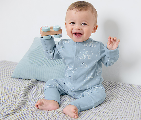 3 Baby-Pyjamas, blau