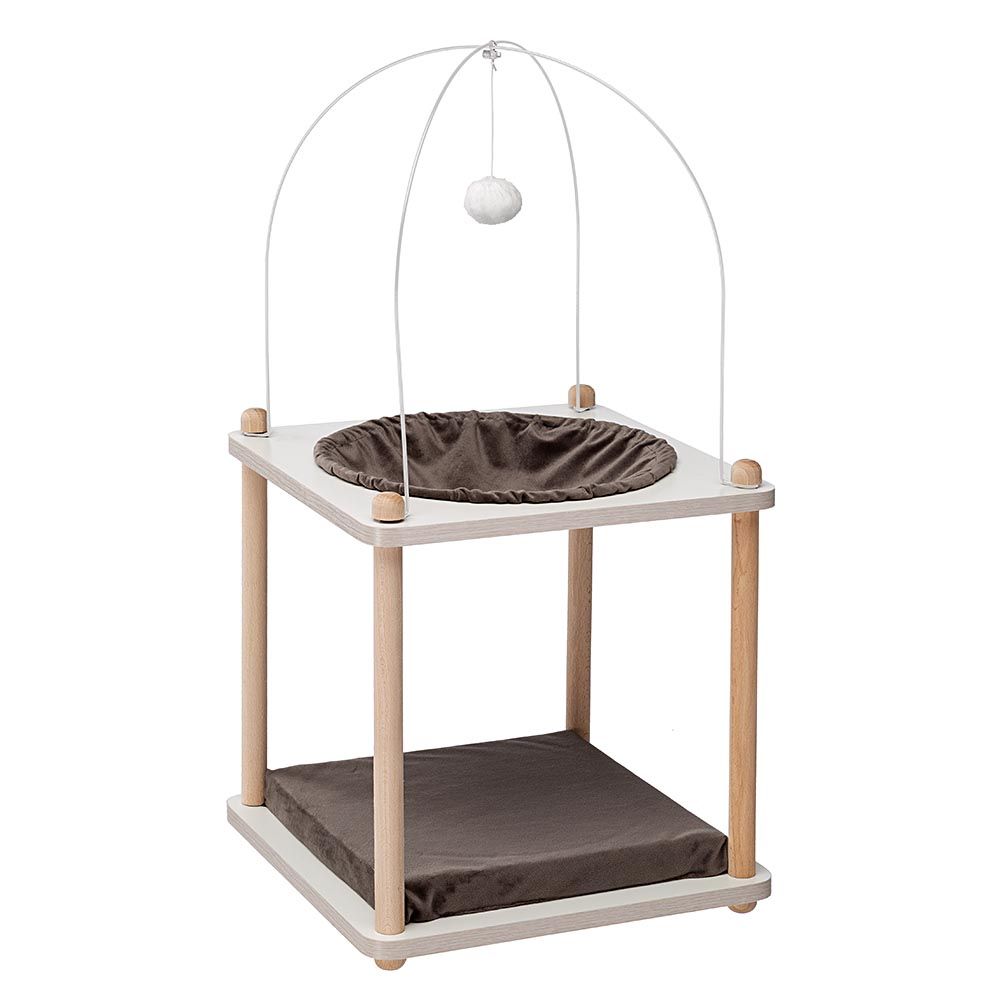 Meubles pour chats yoko, bois fsc, avec jeu de chat et hamac