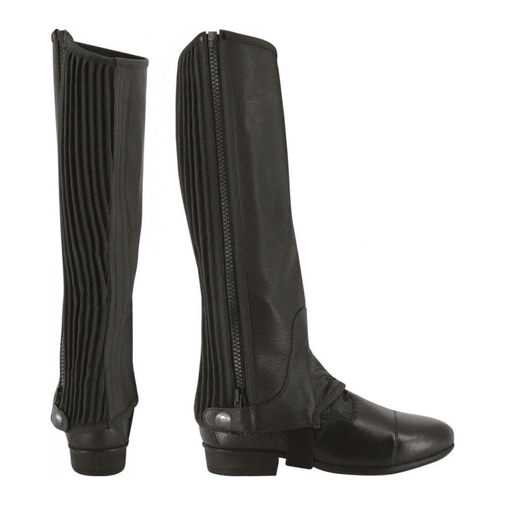 Equitheme CUIR - Mini-chaps cuir noir