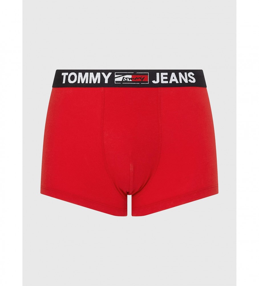 Cueca boxer Tommy Hilfiger com logo na cintura, vermelha