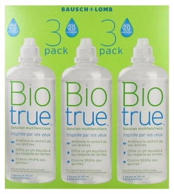 Biotrue Solution Multifonctions Lot de 3 x 300 ml