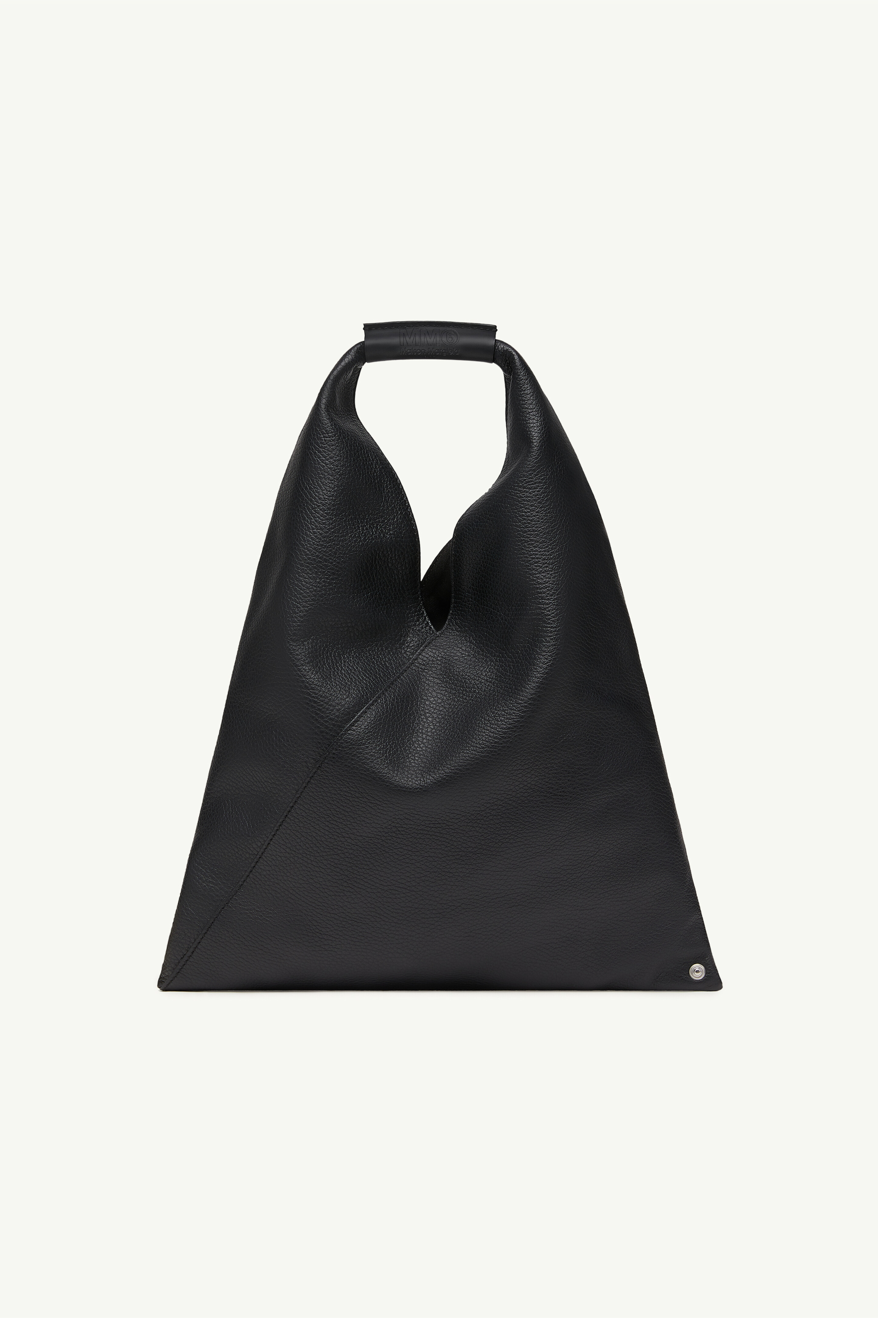 Sac Hobo Japanese Bag en cuir de veau pour femme | MM6 Noir