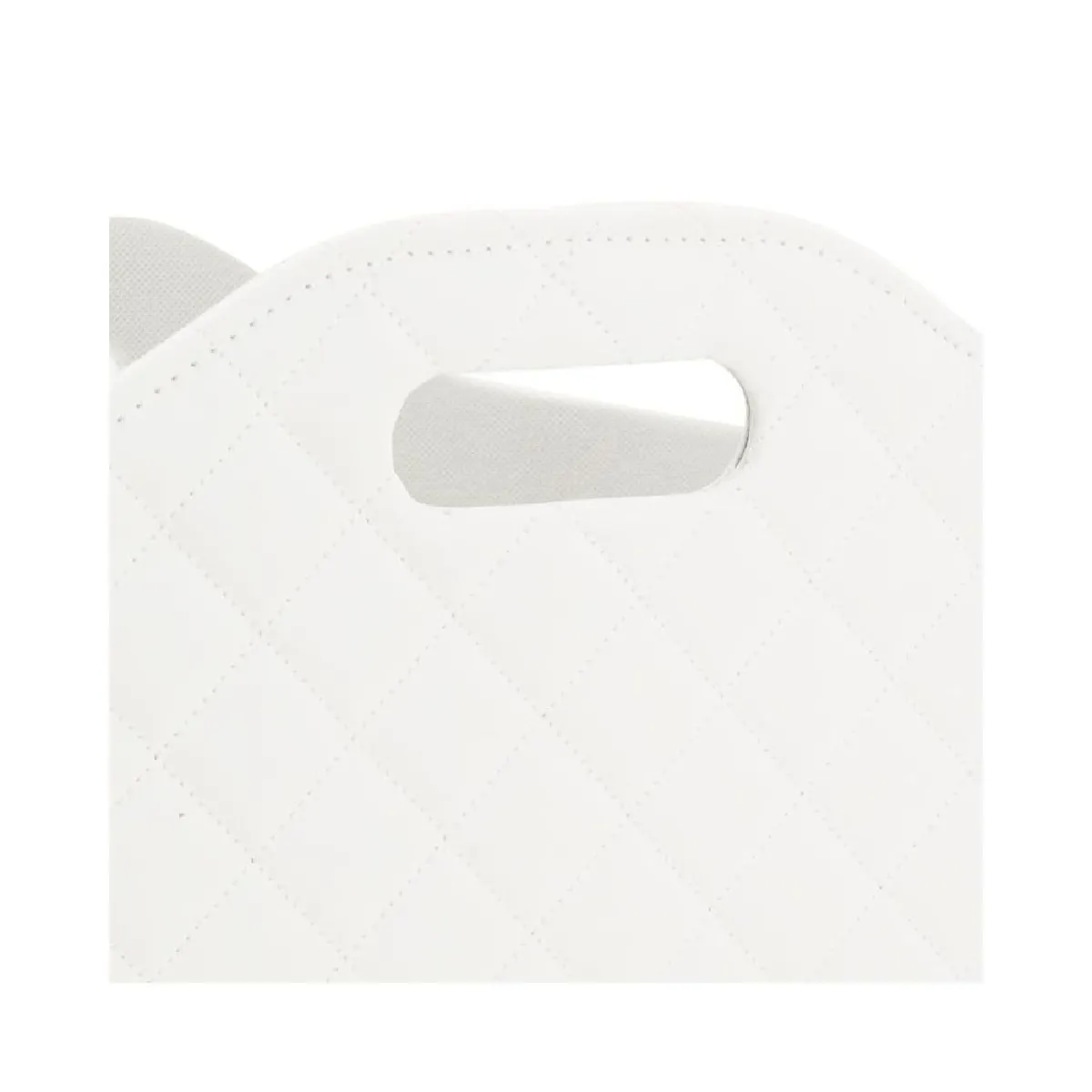 AUBRY GASPARD Corbeille Porte-Revues Matelassé Blanc