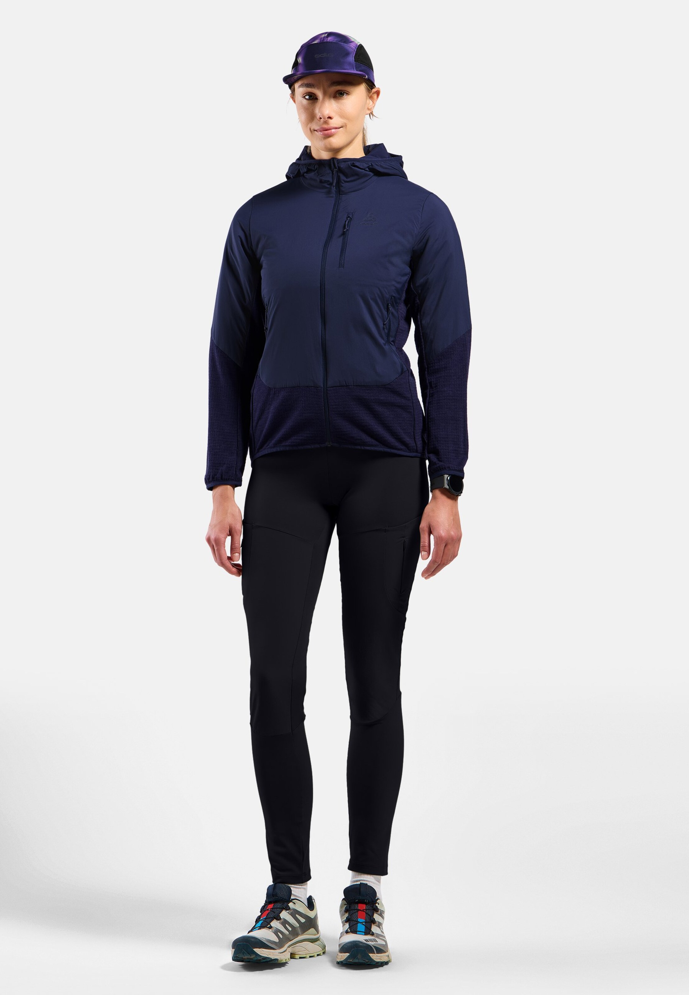 Isolierte Ascent Hybridjacke mit Wolle in eclipse