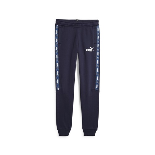 Puma - ESS TAPE CAMO SWEATPANTS FL B - Marine