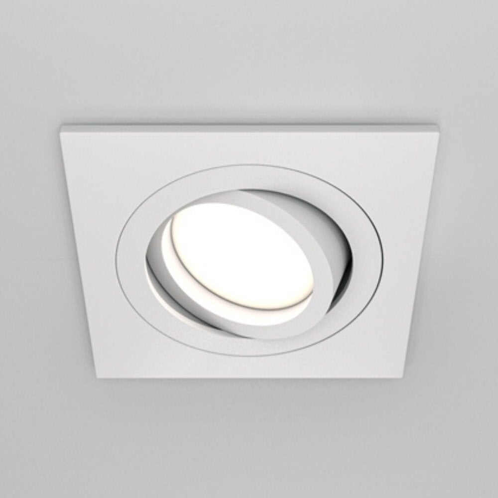 Atom inbouwplafondlamp in wit, GU10, vierkant, 92mm