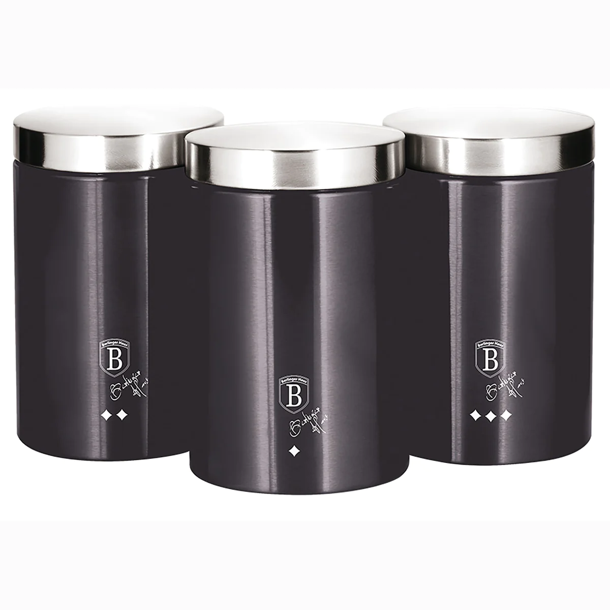 Ensemble Boîte à Pain + 3 Boîtes de Cuisine, Rangement, Acier Inoxydab