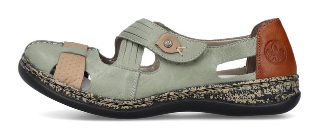 Rieker Klettschuh  Spangenschuh, Slipper, Sommerschuh mit Cut-Outs