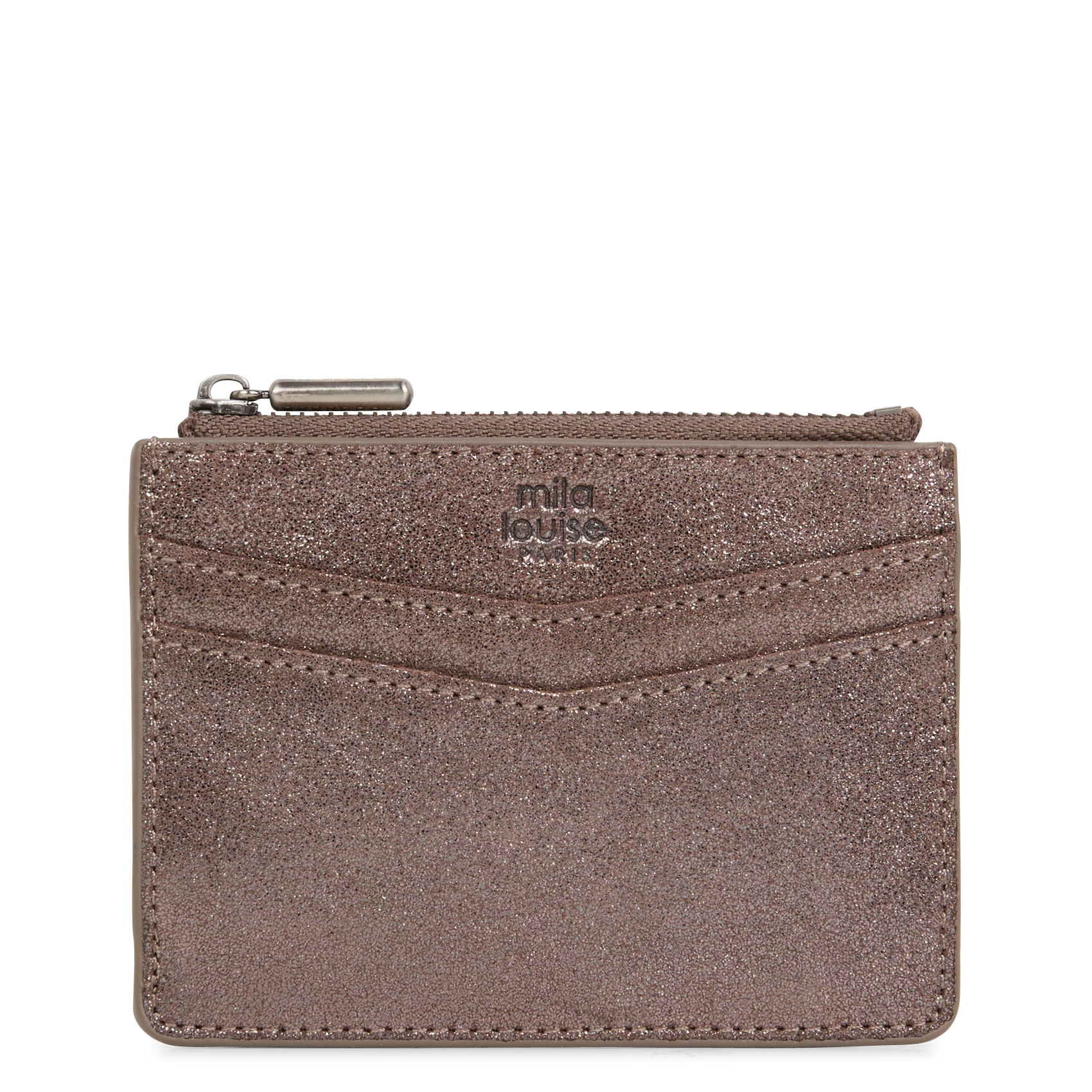 ROLAE - Porte-cartes en cuir | Gris
