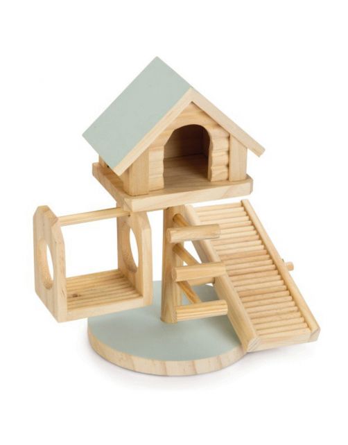 Beeztees Speelhuisje Lovy - Speelgoed - 21x15.5x21 cm Mintgroen
